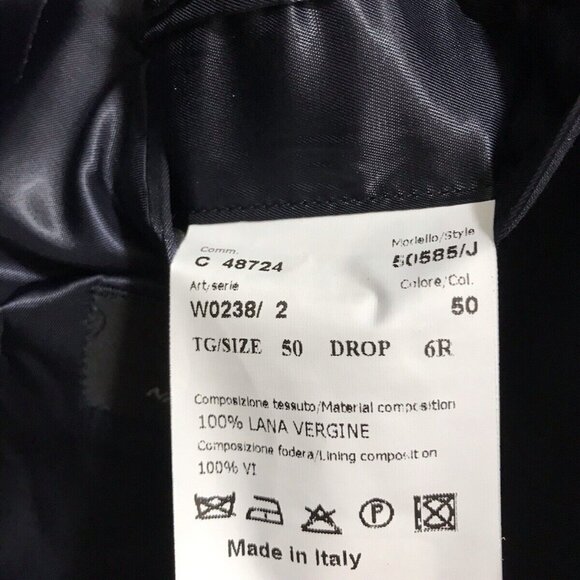 Angelo Nardelli luxury Wool Midnight Blue blazer 50/40US NWT$1495 - Picture 6 of 10